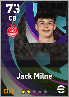 Jack Milne — CB, OVR 73, MAX 73