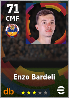 Enzo Bardeli — CMF, OVR 71, MAX 71