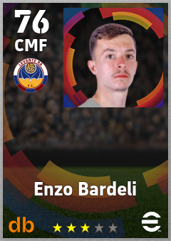 Enzo Bardeli — CMF, OVR 76, MAX 76