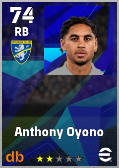 Anthony Oyono — RB, OVR 74, MAX 74