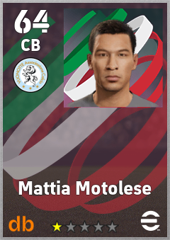 Mattia Motolese — CB, OVR 64, MAX 64