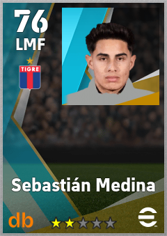 Sebastián Medina — LMF, OVR 76, MAX 76