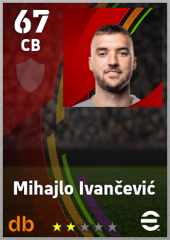 Mihajlo Ivančević — CB, OVR 67, MAX 67