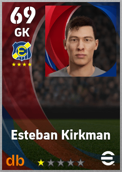 Esteban Kirkman — GK, OVR 69, MAX 69