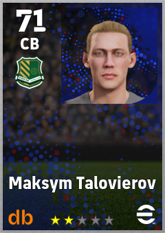 Maksym Talovierov — CB, OVR 71, MAX 71