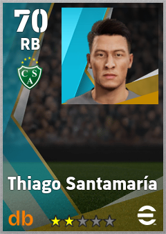Thiago Santamaría — RB, OVR 70, MAX 70