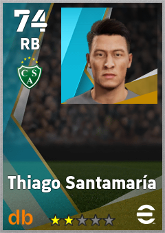 Thiago Santamaría — RB, OVR 74, MAX 74