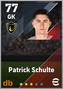 Patrick Schulte — GK, OVR 77, MAX 77