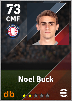 Noel Buck — CMF, OVR 73, MAX 73