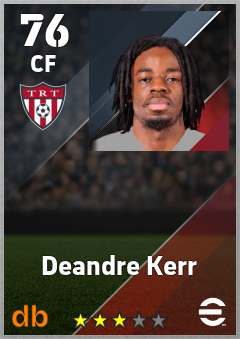Deandre Kerr — CF, OVR 76, MAX 76