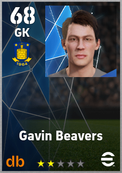 Gavin Beavers — GK, OVR 68, MAX 68