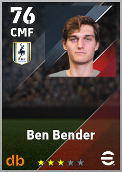 Ben Bender — CMF, OVR 76, MAX 76