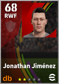 Jonathan Jiménez eFootball player card