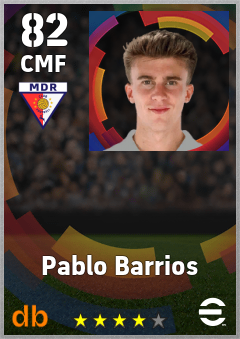 Pablo Barrios — CMF, OVR 82, MAX 82