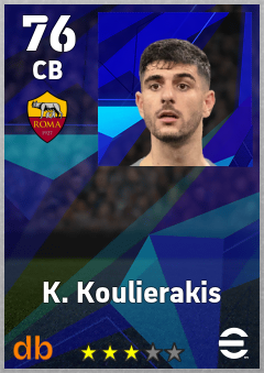 K. Koulierakis — CB, OVR 76, MAX 76