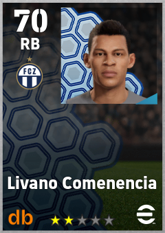 Livano Comenencia — RB, OVR 70, MAX 70