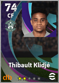 Thibault Klidjé — CF, OVR 74, MAX 74