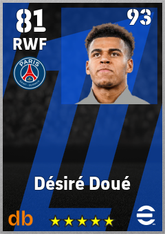 Désiré Doué eFootball player card