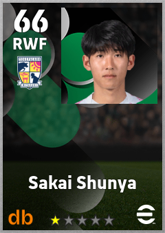 Sakai Shunya — RWF, OVR 66, MAX 66