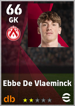 Ebbe De Vlaeminck — GK, OVR 66, MAX 66