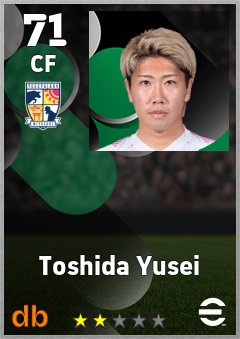 Toshida Yusei — CF, OVR 71, MAX 71