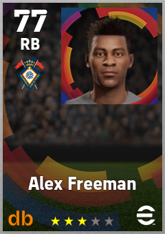 Alex Freeman — RB, OVR 77, MAX 77