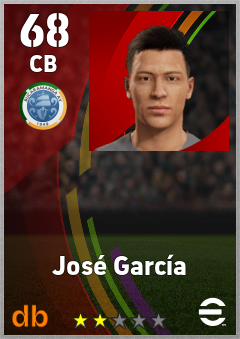 José García — CB, OVR 68, MAX 68