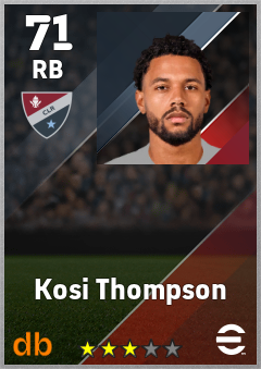 Kosi Thompson — RB, OVR 71, MAX 71