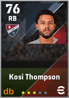 Kosi Thompson — RB, OVR 76, MAX 76