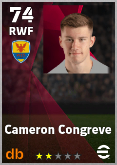 Cameron Congreve — RWF, OVR 74, MAX 74