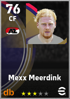 Mexx Meerdink — CF, OVR 76, MAX 76
