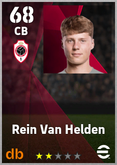 Rein Van Helden — CB, OVR 68, MAX 68