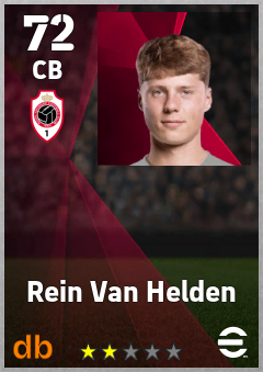 Rein Van Helden — CB, OVR 72, MAX 72