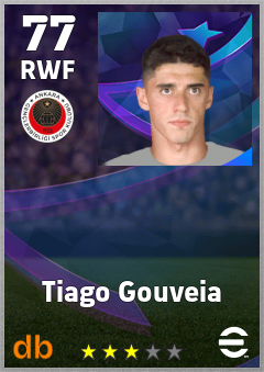 Tiago Gouveia — RWF, OVR 77, MAX 77