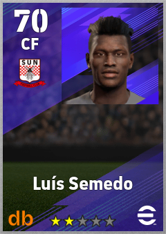 Luís Semedo — CF, OVR 70, MAX 70