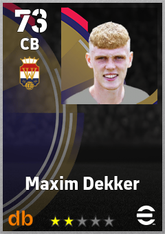 Maxim Dekker eFootball player card