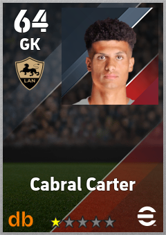 Cabral Carter — GK, OVR 64, MAX 64