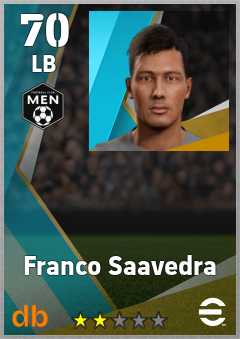 Franco Saavedra — LB, OVR 70, MAX 70