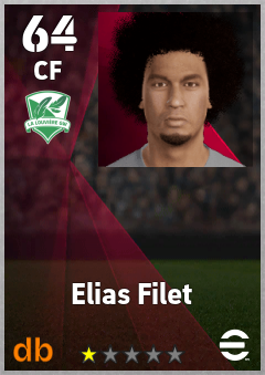 Elias Filet — CF, OVR 64, MAX 64