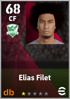 Elias Filet — CF, OVR 68, MAX 68