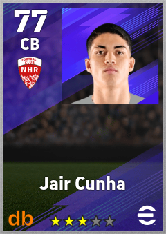 Jair Cunha — CB, OVR 77, MAX 77