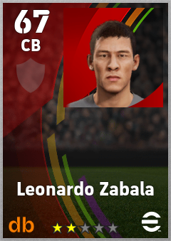 Leonardo Zabala — CB, OVR 67, MAX 67