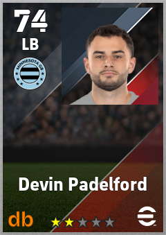 Devin Padelford — LB, OVR 74, MAX 74