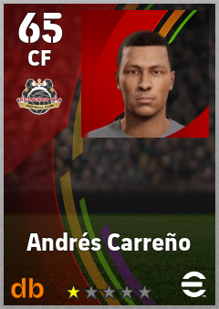 Andrés Carreño — CF, OVR 65, MAX 65