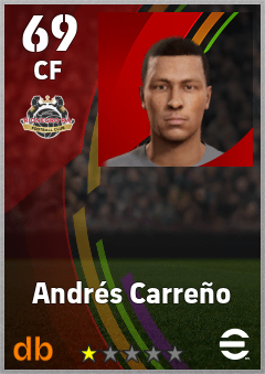 Andrés Carreño — CF, OVR 69, MAX 69