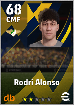 Rodri Alonso — CMF, OVR 68, MAX 68