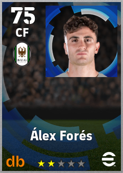 Álex Forés — CF, OVR 75, MAX 75