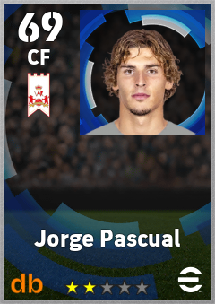Jorge Pascual — CF, OVR 69, MAX 69