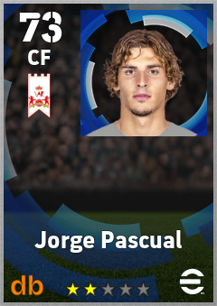 Jorge Pascual — CF, OVR 73, MAX 73