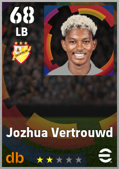 Jozhua Vertrouwd — LB, OVR 68, MAX 68